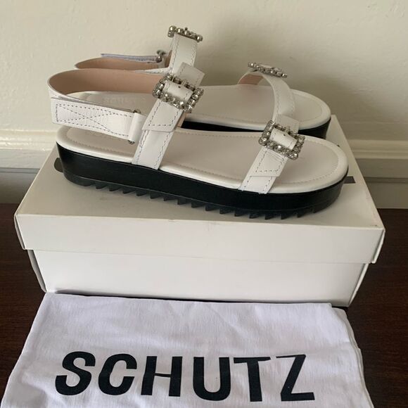 Schutz Rutz crystal buckle sandal size 7,5 - Picture 2 of 9